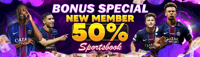 BONUS NEW MEMBER SPORT 50%